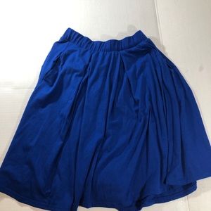 LuLaRoe S Blue Madison Skirt with Pockets